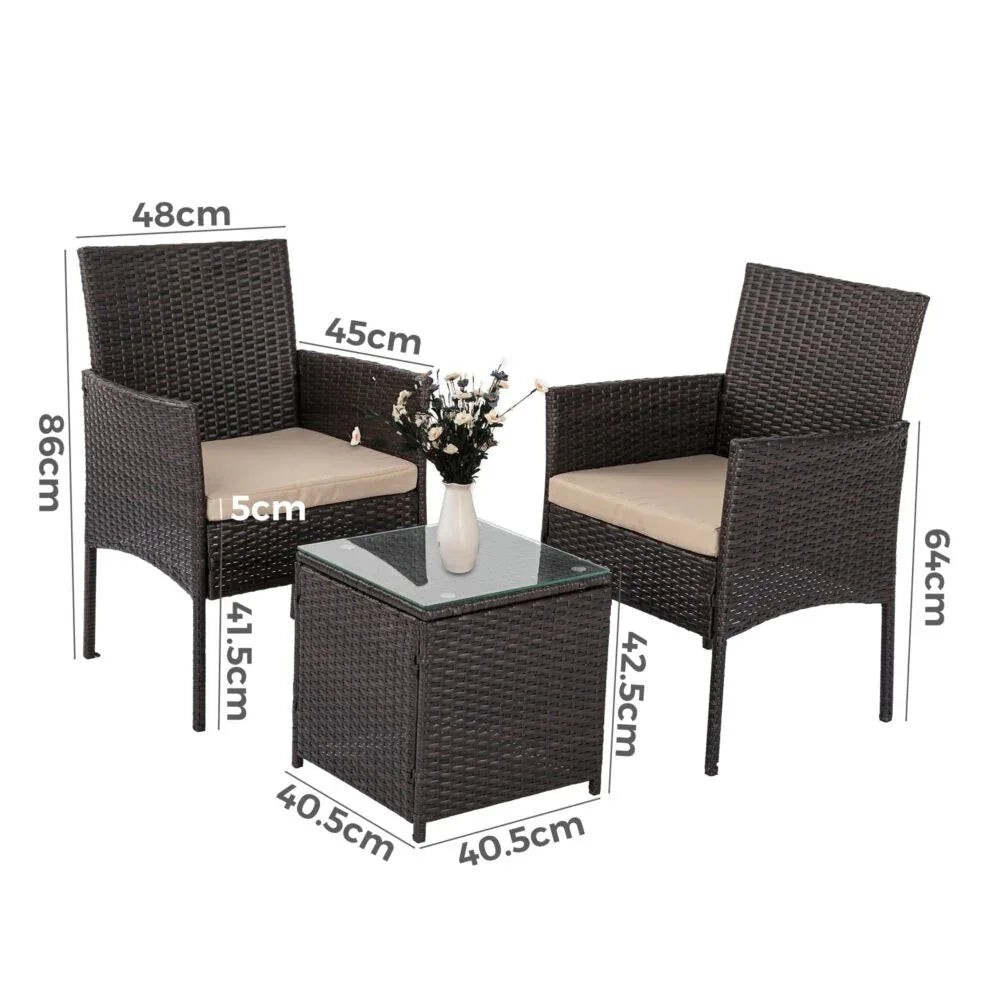 Dreamo Delightful 3 Piece Bistro Set - Mekamart Australia