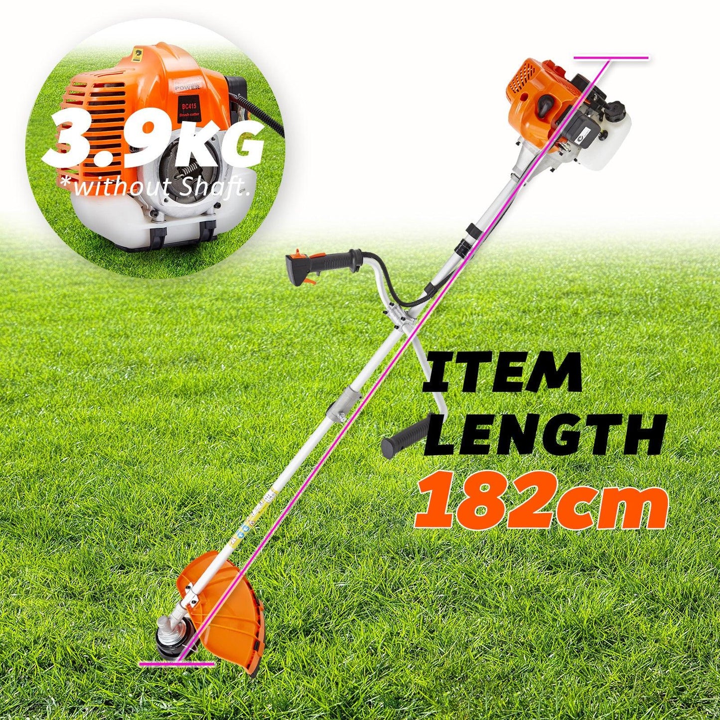 Garden Whipper Snipper Brush Cutter 43cc + 1 Blade - Mekamart Australia