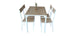 YES4HOMES 5 Piece Kitchen Dining Room Table and Chairs Set Furniture - Mekamart Australia