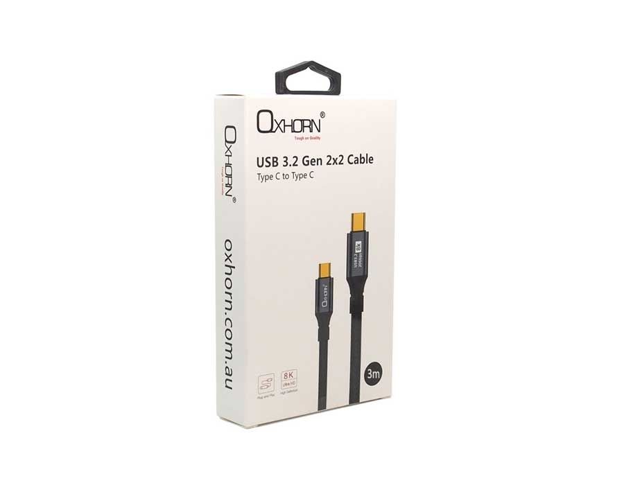 OXHORN CB-CC-323 USB C 3.2 Gen 2x2 Cable 3m