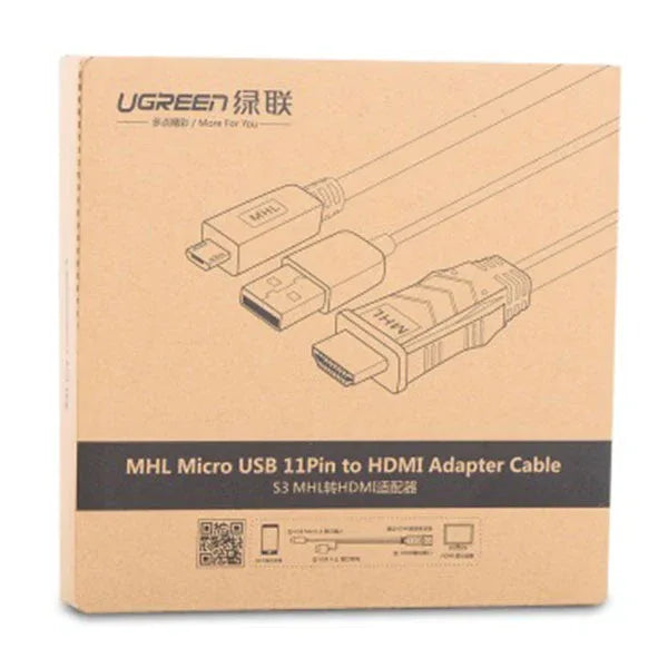 UGREEN MHL Micro USB 11 Pin to HDMI Adater Cable 2M (20139) - Mekamart Australia