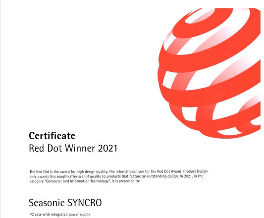 Seasonic Syncro Q704 Aluminum Case with Syncro DGC-650 650W 80 Plus Gold PSU & Connect Module RED DOT AWARD WINNER 2021 - Mekamart Australia