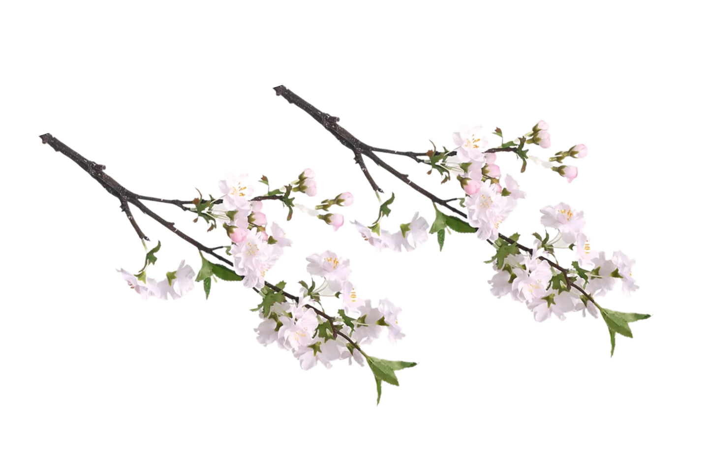 Artificial Single Stem Cherry Blossom 49cm - Soft Pink - Set of 2 Bunch - Mekamart Australia