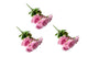 Artificial Rose Bunch – 31cm (Set of 3 Stems, 4 Flowers Each) - Pink - Mekamart Australia