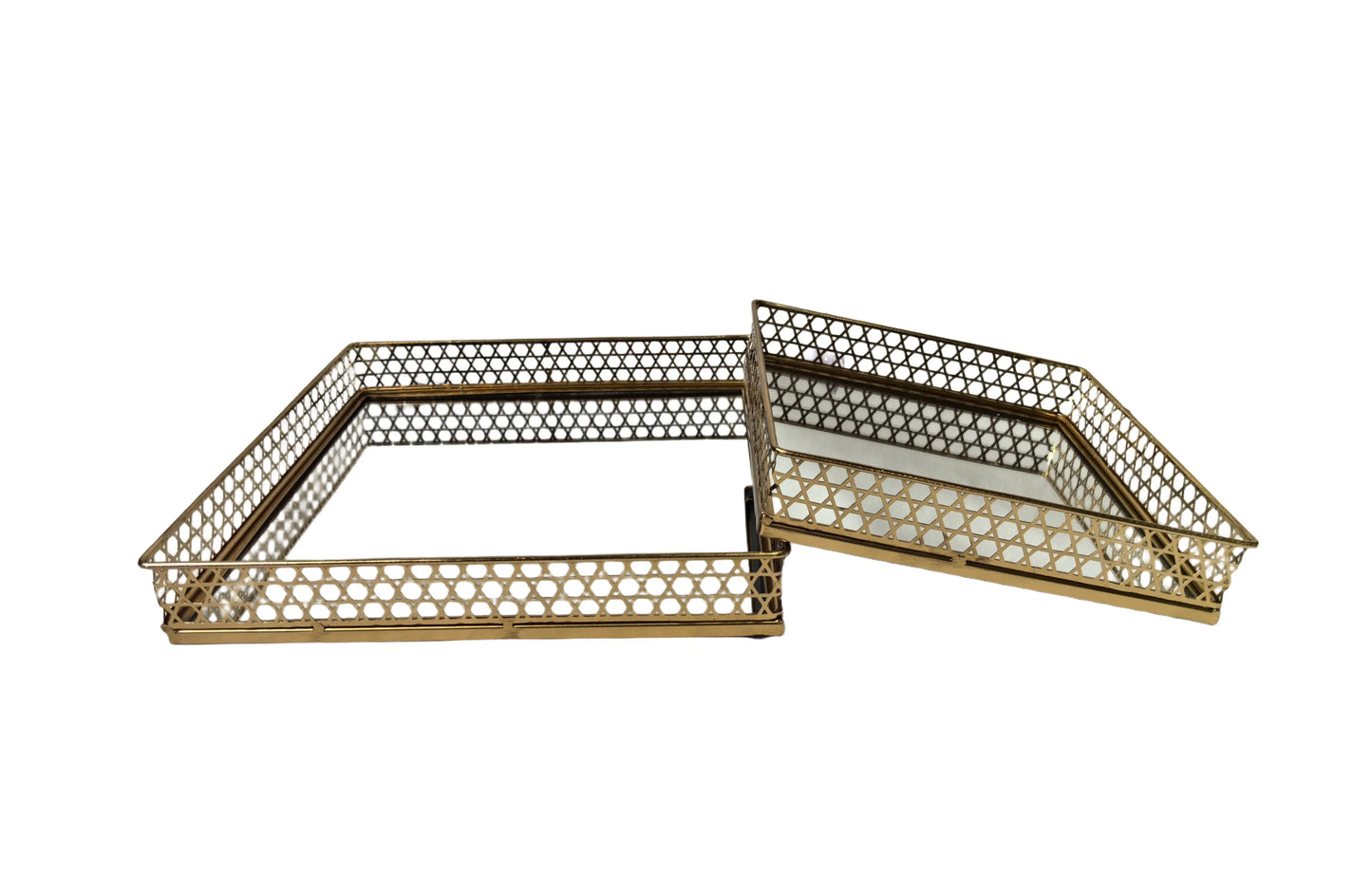 Nina Tray - Rectangle - Large - Gold - Mekamart Australia