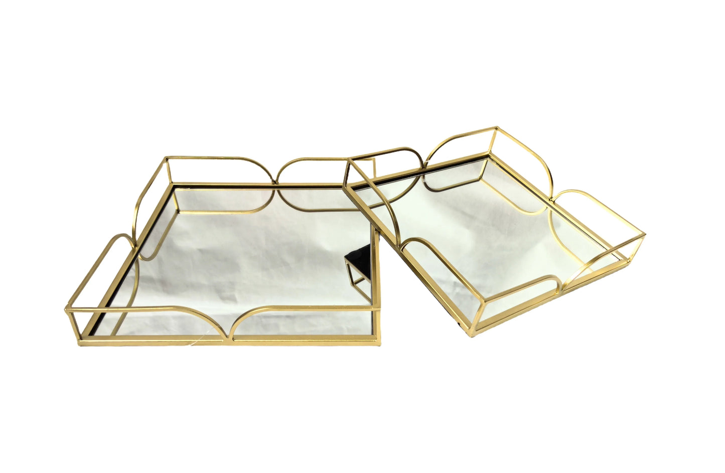 Willow Square Tray - Large - Gold - Mekamart Australia
