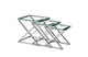 Bella Set of 3 Silver Side Table - Clear Glass - Mekamart Australia