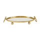 Eliza Oval Iron Mirror Tray with Handles - Gold - Mekamart Australia