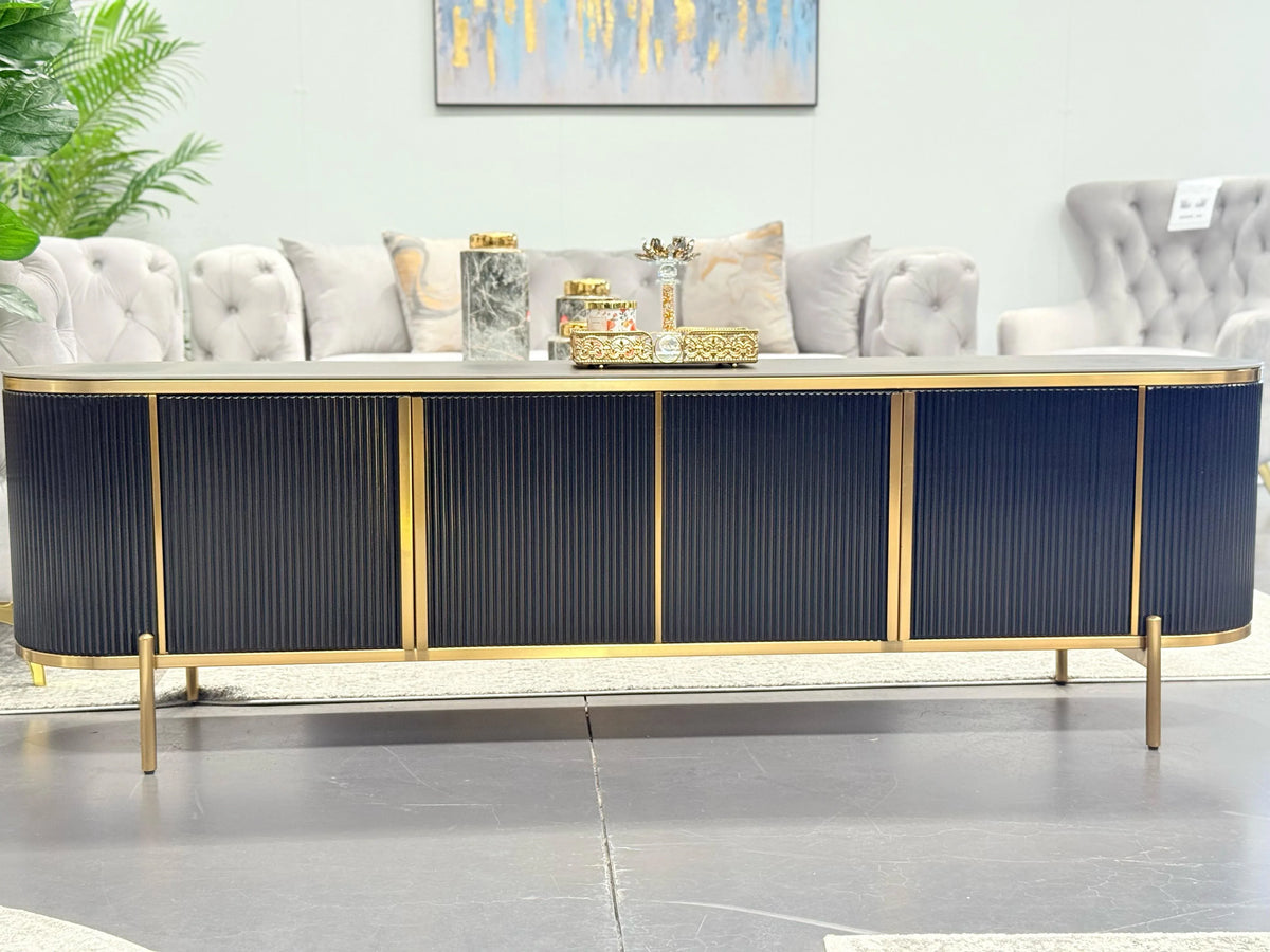 Kingsley TV unit - Black - Mekamart Australia