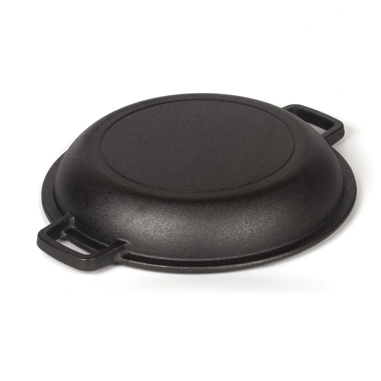 26cm 2-in-1 Cast Iron Dutch Oven & Skillet Set Pre-Seasoned Dual-Use Pot with Lid Fry Pan, Durable & Versatile Cookware - Mekamart Australia