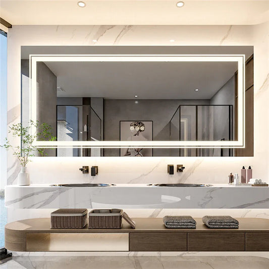 Interior Ave - 120 x 80cm Rectangle Frameless LED Bathroom Mirror