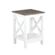 Coastal Side Table in White and Grey - Mekamart Australia