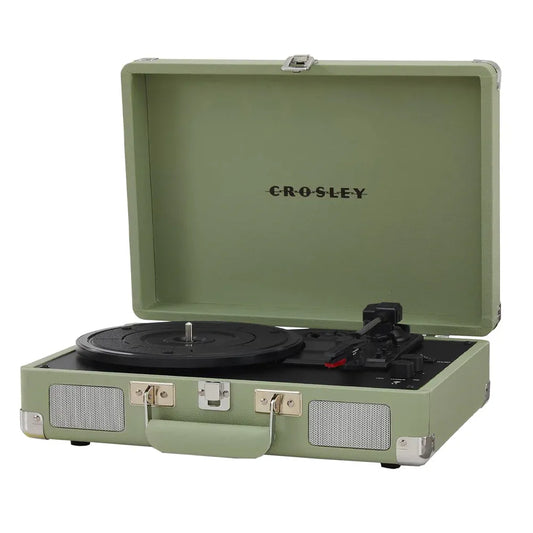 Crosley Cruiser Bluetooth Portable Turntable - Mint + Crosley Entertainment Stand Bundle