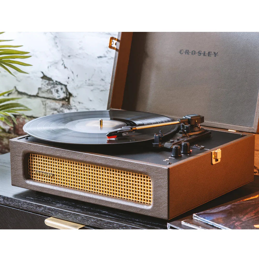 Crosley Voyager Bluetooth Portable Turntable + Entertainment Stand Bundle - Cocoa - Mekamart Australia