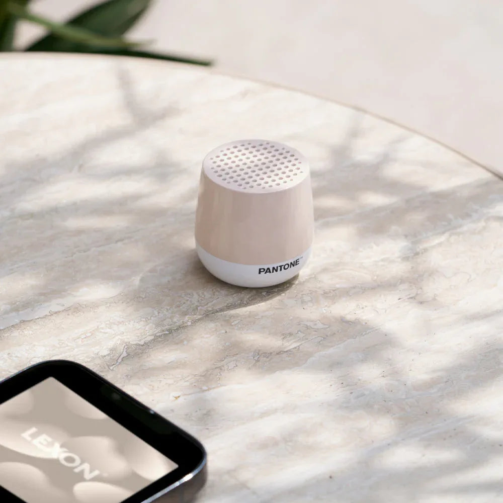 Lexon Mino+ Mini Bluetooth Speaker PANTONE - Sand - Mekamart Australia