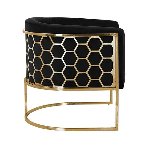 Vinatge Arm Chair Black Velvet - Mekamart Australia