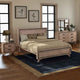 4 Pieces Bedroom Suite Queen Size Silver Brush in Acacia Wood Construction Bed, Bedside Table & Dresser - Mekamart Australia