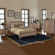 5 Pieces Bedroom Suite Queen Size Silver Brush in Acacia Wood Construction Bed, Bedside Table, Tallboy & Dresser - Mekamart Australia