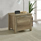Bedside Table 2 drawers Storage Table Night Stand MDF in Oak - Mekamart Australia
