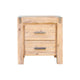 Bedside Table 2 drawers Night Stand Solid Wood Acacia Oak Colour - Mekamart Australia