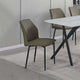6x Dining Chair Brown Faux Leather Upholstered Seat Powder Coated Iron Legs - Mekamart Australia