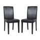 2x Wooden Frame Black Leatherette Dining Chairs with Solid Pine Legs - Mekamart Australia