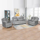 3-2-1 Seater Finest Grey Fabric Recliner Sofa Sturdy Construction Metal Mechanism - Mekamart Australia