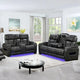3-2 Seater Electric Air Leather Dark Grey Recliner Set - Mekamart Australia