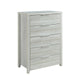 Tallboy with 5 Storage Drawers Natural Wood like MDF in White Ash Colour - Mekamart Australia