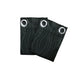 Pair of Blockout Embossed Eyelet Wave Curtains Black - Mekamart Australia
