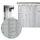 Jacquard White Checkered Bathroom Shower Curtain 180cm wide x 210 cm long - Mekamart Australia