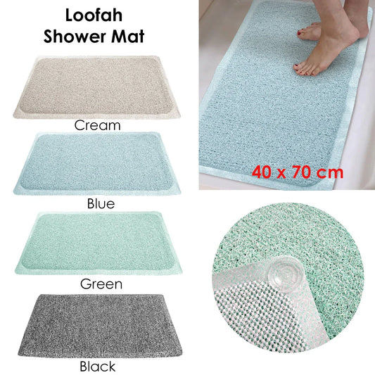 Loofah Shower Mat Blue - Mekamart Australia