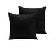 Pair of 280TC Polyester Cotton European Pillowcases Black - Mekamart Australia