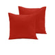 Pair of 280TC Polyester Cotton European Pillowcases Red - Mekamart Australia