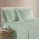 400TC 100% Cotton Sateen Premium Sheet Set 40cm Wall Sage Queen - Mekamart Australia