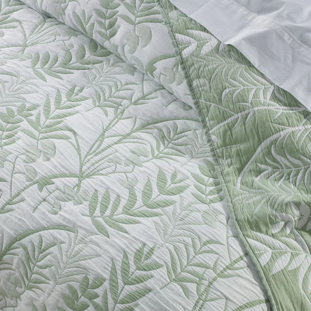 Bianca Eden Sage Jacquard Bedspread Set Super King - Mekamart Australia