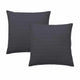 Bianca Pair of Kahlani Charcoal European Pillowcases 65 x 65cm - Mekamart Australia
