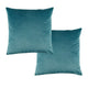 Bianca Pair of Vivid Coordinate Velvet Teal European Pillowcases 65 x 65 cm - Mekamart Australia