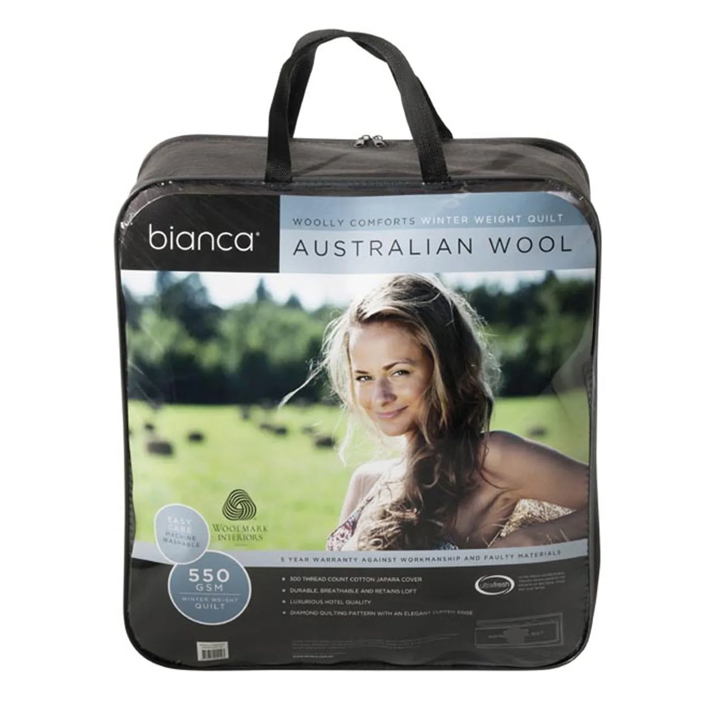 Bianca 550GSM Woolly Comforts Winter Wool Quilt Super King - Mekamart Australia