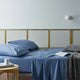 Bianca Natural Sleep Recycled Cotton and Bamboo Sheet Set Blue Split King - Mekamart Australia