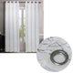 Pair of Sheer Eyelet Curtains White with Silver Foils 137 x 213 cm - Mekamart Australia
