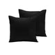 Pair of Polyester Cotton European Pillowcases Black - Mekamart Australia