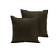 Pair of Polyester Cotton European Pillowcases Chocolate - Mekamart Australia