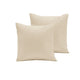 Pair of Polyester Cotton European Pillowcases Ecru - Mekamart Australia