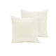 Pair of Polyester Cotton European Pillowcases Off White - Mekamart Australia