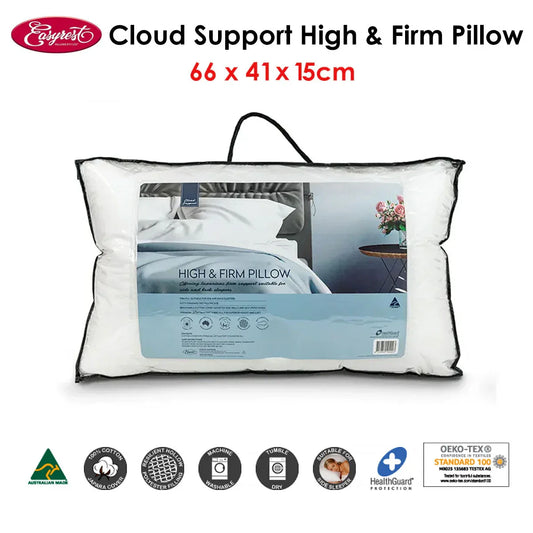 Easyrest Cloud Support High & Firm Pillow 66 x 41 x 15 cm - Mekamart Australia
