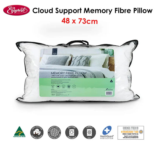 Easyrest Cloud Support Memory Fibre Pillow 48 x 73 cm - Mekamart Australia