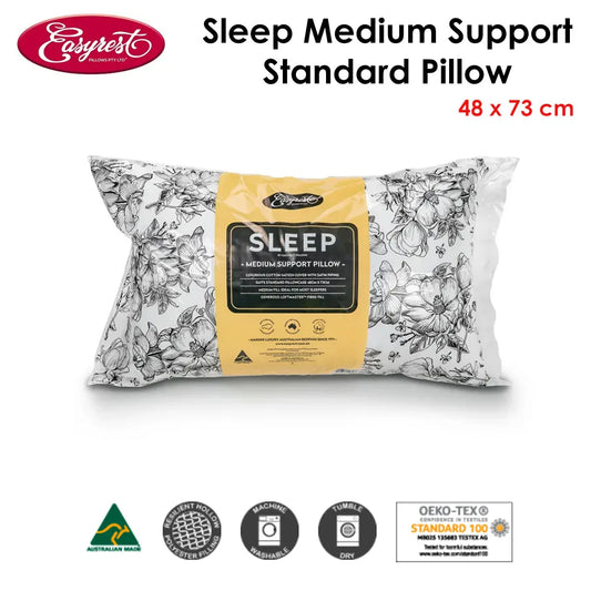 Easyrest Sleep Medium Support Standard Pillow 48 x 73 cm - Mekamart Australia