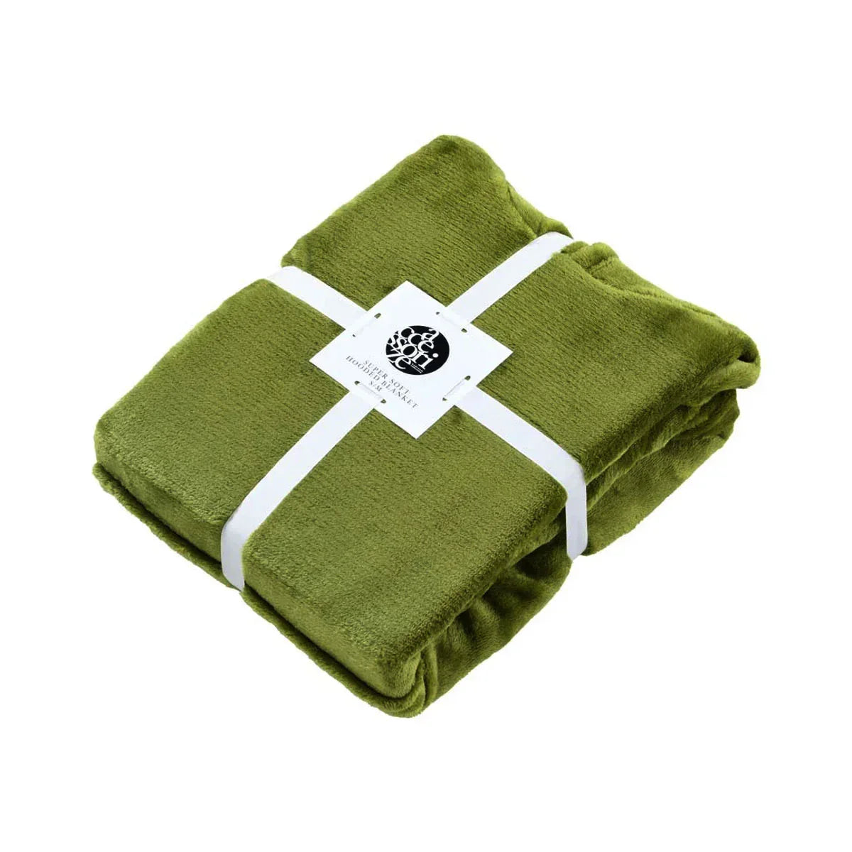 Accessorize Moss Green Super Soft Hooded Blanket Extra Large - Mekamart Australia