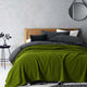 Laconia 400GSM Premium Australian Pure Wool Blanket Moss Green Double - Mekamart Australia